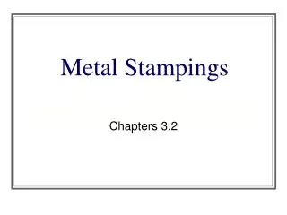 Metal Stampings