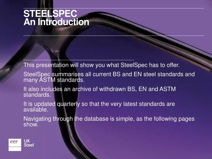 steelspec an introduction