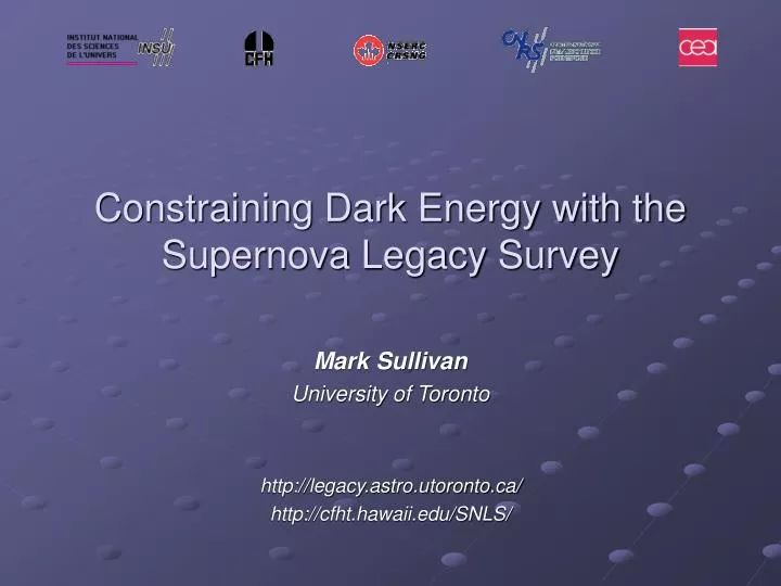 constraining dark energy with the supernova legacy survey