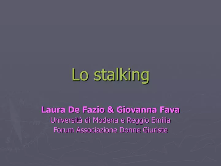 lo stalking