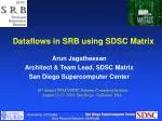 Data Management with SDSC Matrix: A Gridflow Approach - slide 1