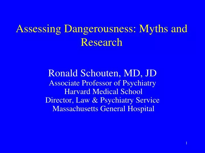 assessing dangerousness myths and research