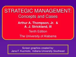 Screen graphics created by: Jana F. Kuzmicki, Indiana University Southeast