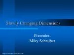 Slowly Changing Dimensions - slide 1