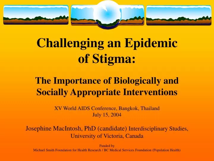 challenging an epidemic of stigma