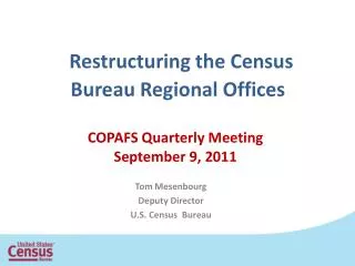 Restructuring the Census Bureau Regional Offices