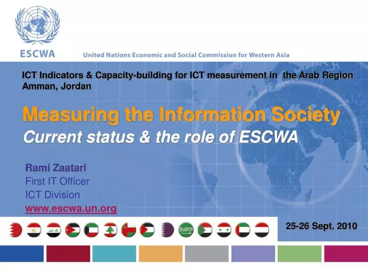 measuring the information society current status the role of escwa