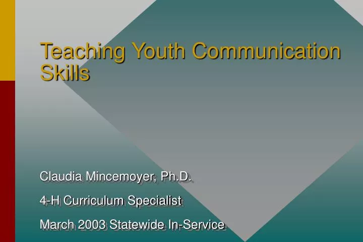 teaching youth communication skills