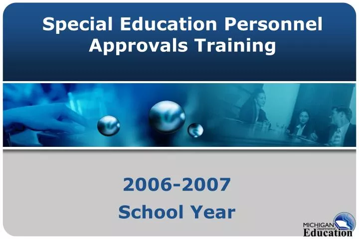 special education personnel approvals training