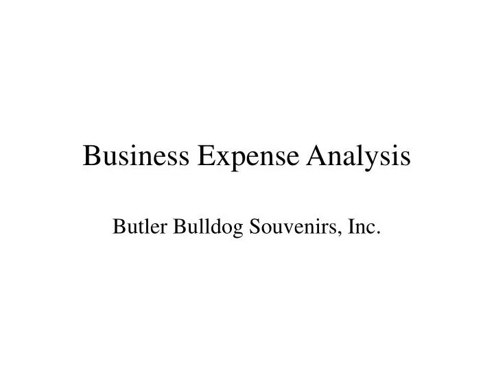 business expense analysis