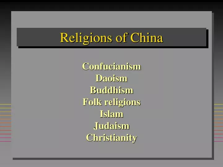 religions of china
