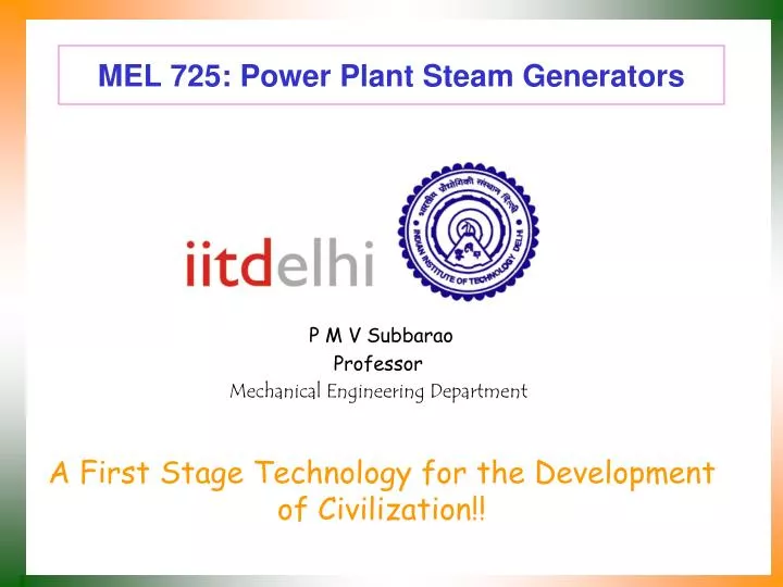 mel 725 power plant steam generators