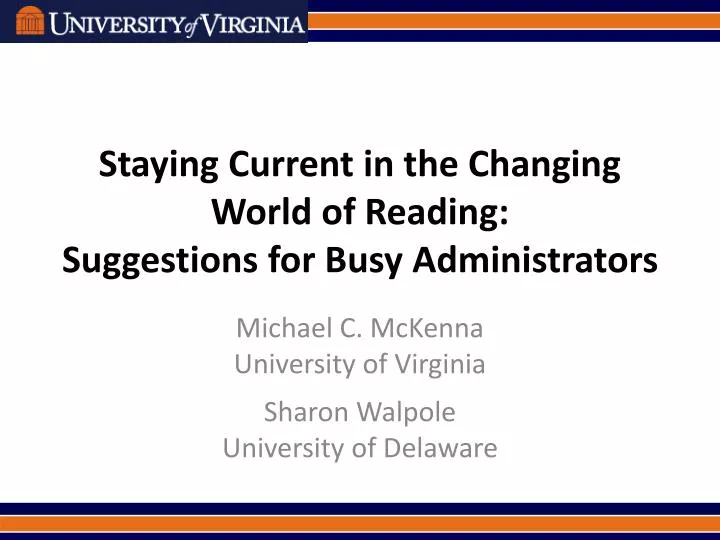 staying current in the changing world of reading suggestions for busy administrators