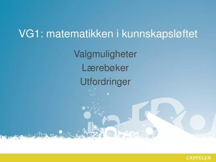 vg1 matematikken i kunnskapsl ftet