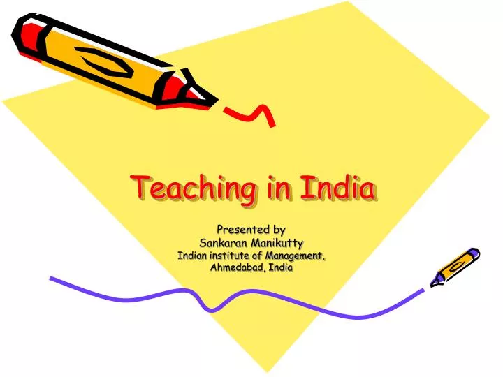 teaching in india