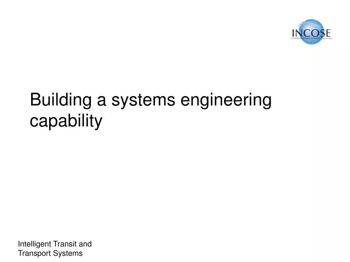 building a systems engineering capability