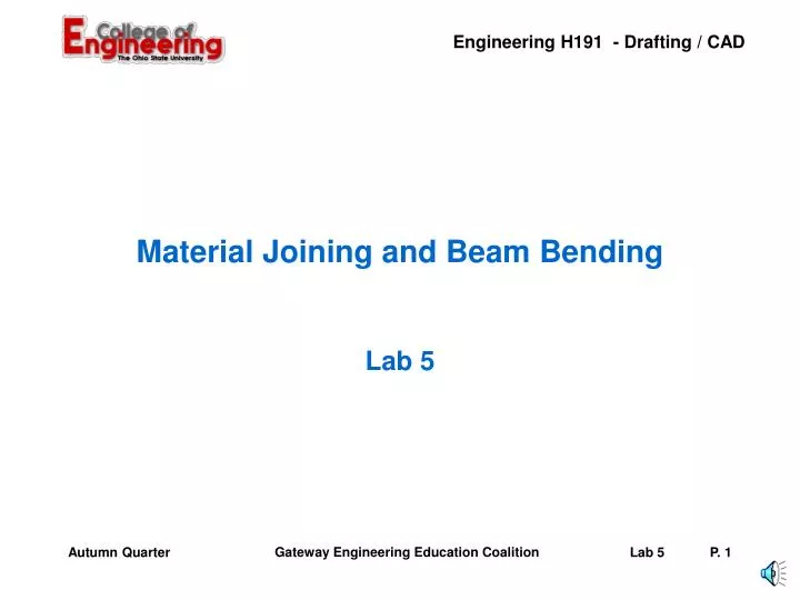 material joining and beam bending