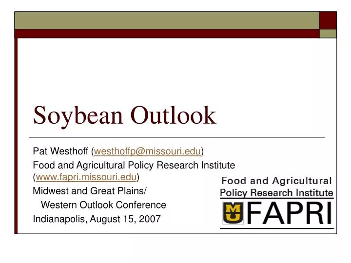 soybean outlook