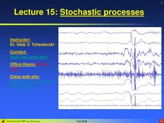 Lecture 15: Stochastic processes