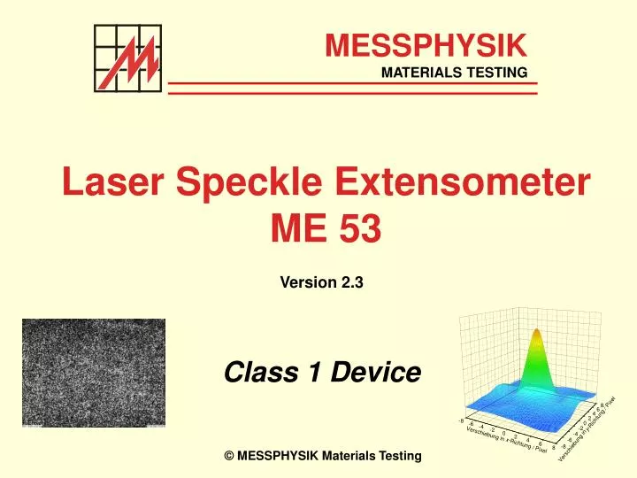 laser speckle extensometer me 53