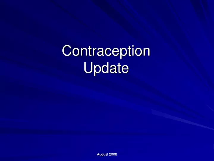contraception update