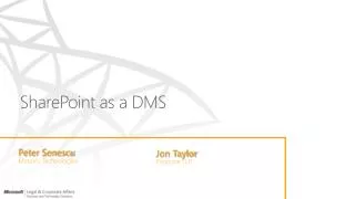 SharePoint as a DMS