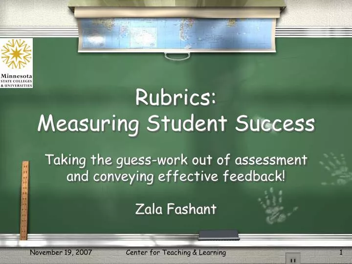 rubrics measuring student success