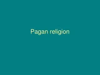 Pagan religion