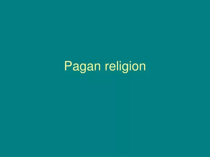 pagan religion