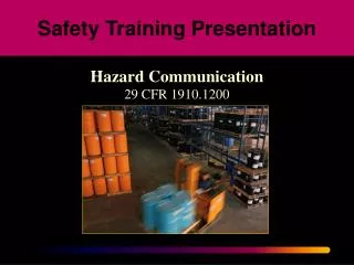Safety Training Presentation