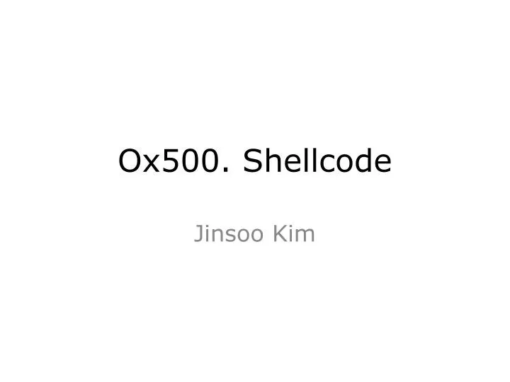 ox500 shellcode