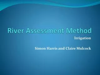 River Assessment Method