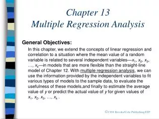 Chapter 13 Multiple Regression Analysis