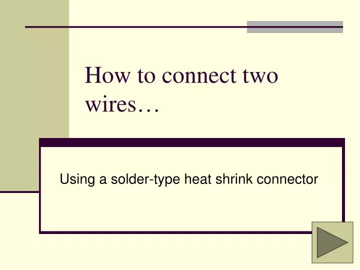 how to connect two wires