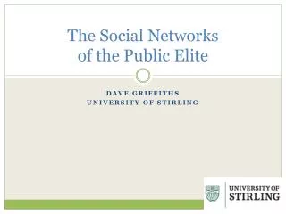 The Social Networks of the Public Elite
