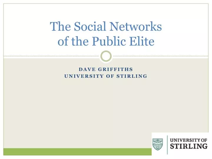 the social networks of the public elite