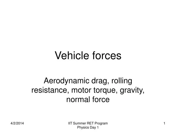 vehicle forces