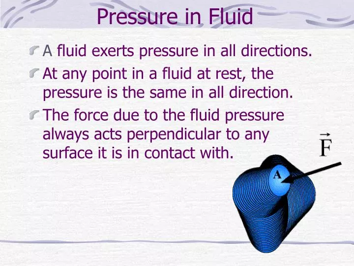 pressure in fluid