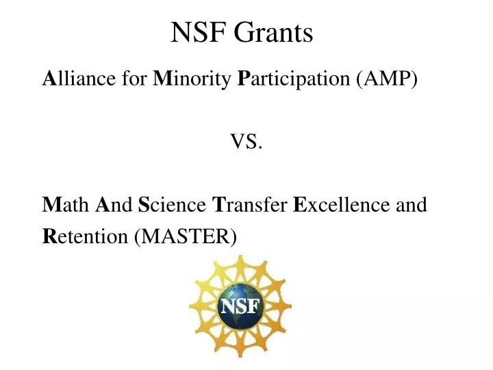 PPT - NSF Grants PowerPoint Presentation, free download - ID:764165