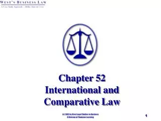 Chapter 52 International and Comparative Law