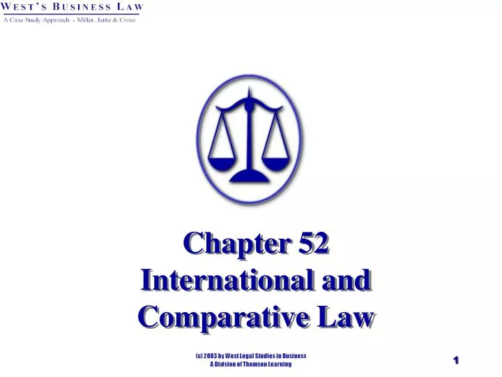 chapter 52 international and comparative law