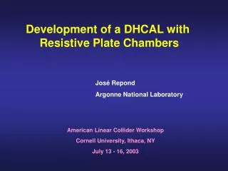Development of a DHCAL with Resistive Plate Chambers