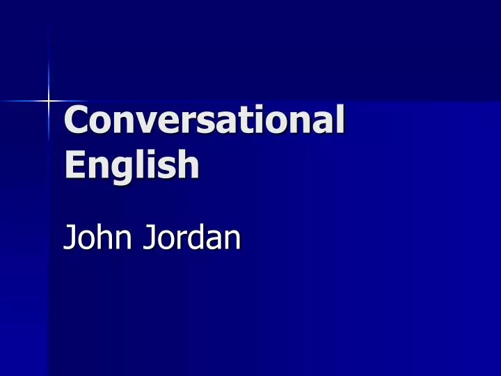 conversational english
