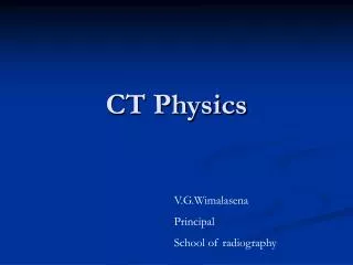 CT Physics