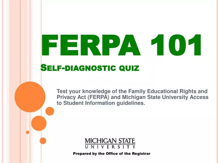 ferpa 101 self diagnostic quiz