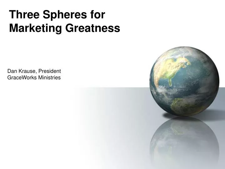 three spheres for marketing greatness