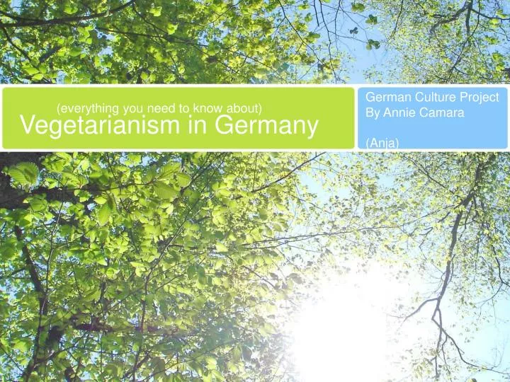 vegetarianism in germany