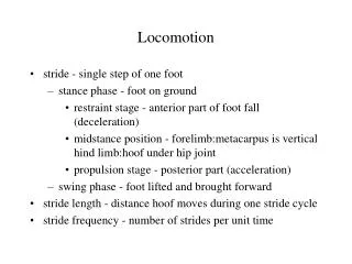 Locomotion