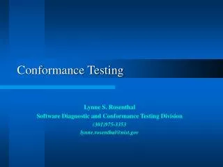 Conformance Testing