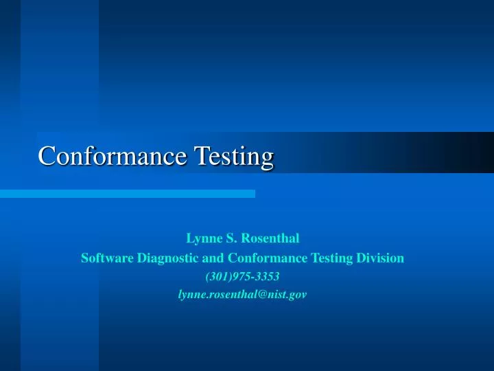 conformance testing